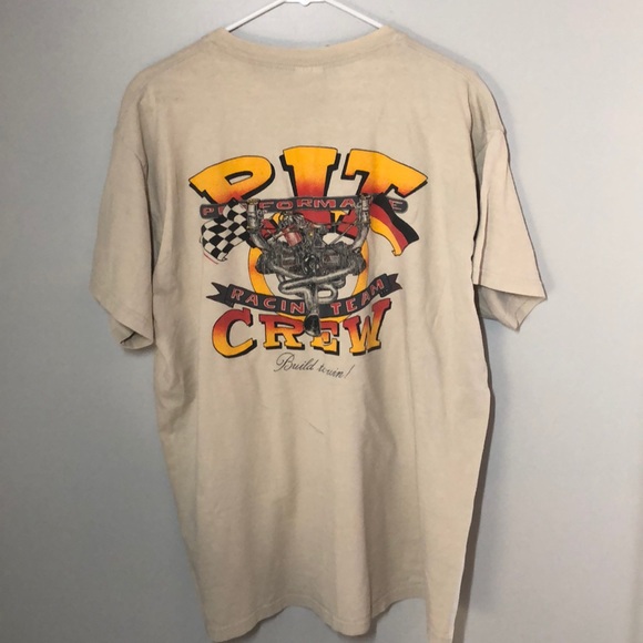Retro Pit Crew Performance T Shirt - Picture 1 of 5
